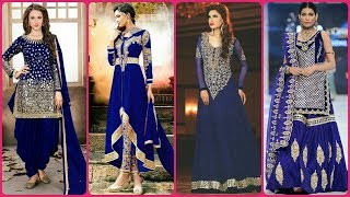 Outstanding royal blue colour bridal party wear dresses indian &
western outfit latest suit ?