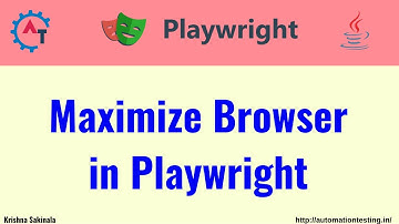 #42  Maximize the Browser in Playwright Java