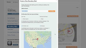 Volkswagen Car Net™ — Setting a Boundary Alert Via the Web Portal