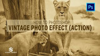 How To Photoshop Vintage Photo Effect Action | Photoshop 2020 | vintage photo photoshop action