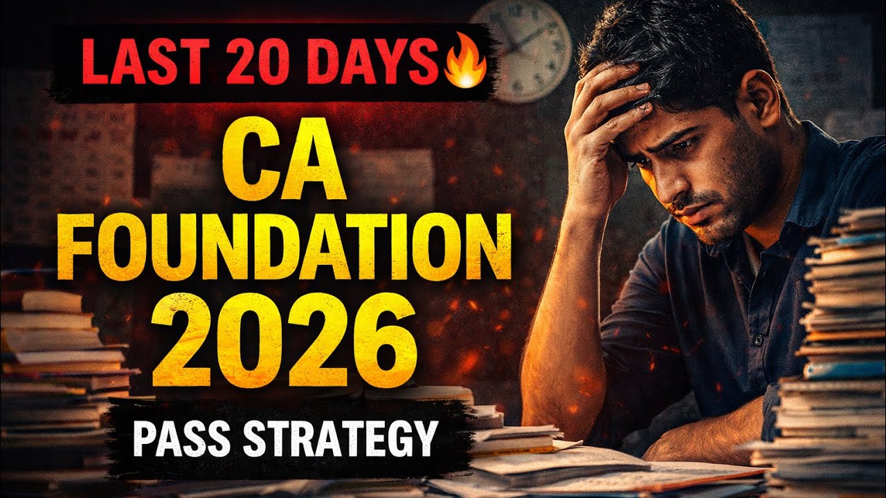 CA Foundation Jan 2026 🔥 Last 20 Days = GAME CHANGER - YouTube