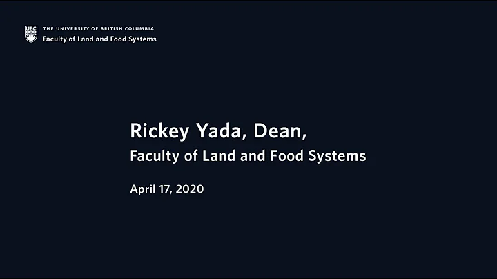 Message from Dean Yada to Land and Food Systems mentors