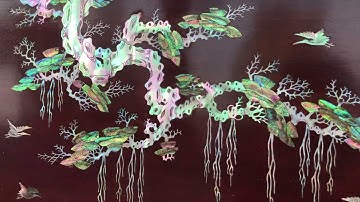 Báo giá 2 bức Tùng hạc diên niên khảm ốc singapore Lh 0965608392