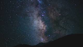 Beautiful milkyway with soft piano music