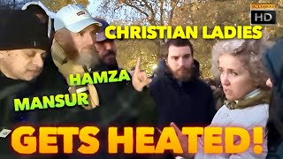 [NEW] P1 - it gets heated! Hamza & Mansur Vs Christian Ladies | Speakers Corner | Hyde park