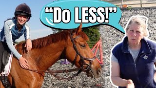 EASY dressage exercise for a tense horse ~ Eventing prep vlog