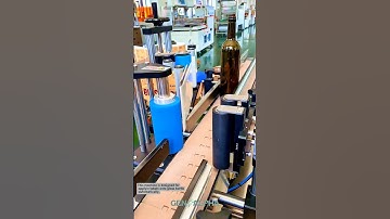 Automatic Glass Bottle Labeling Machine #manufacturing