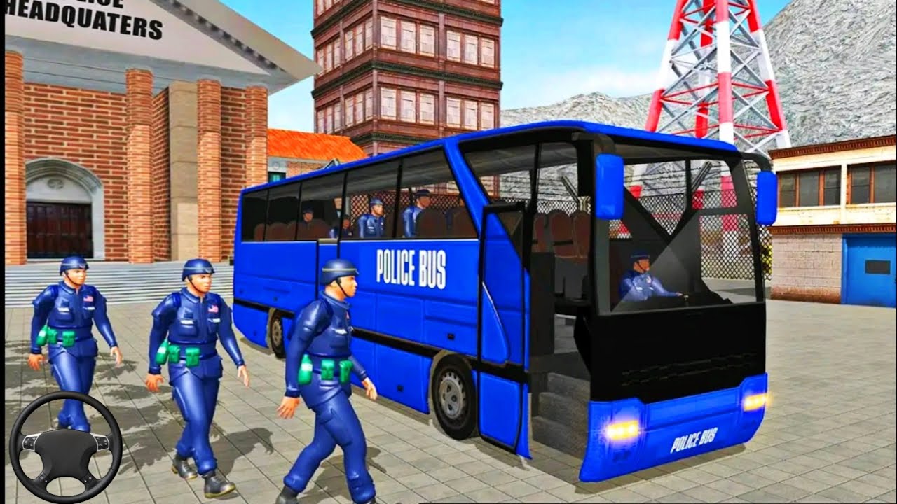 US Police Bus Mountain Driving Simulator - Android Gameplay - police bus games