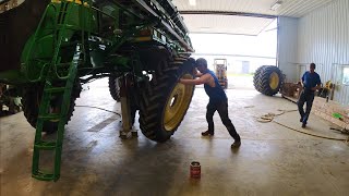 John Deere Sprayer Gets New Shoes!