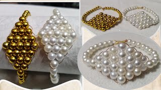 How To Make White Pearl Bracelet ||Handmade Bracelet Making At Home ||Saima Create Ideas