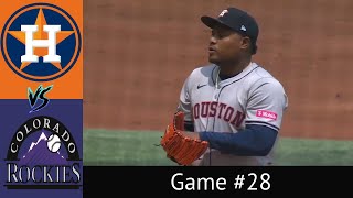 Astros VS Rockies Condensed Game 4\/28\/24