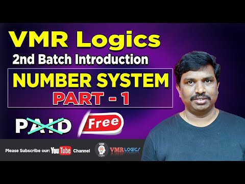 Number System - Exclusive Paid Class For Free By VMR LOGIC | SSC | BANK | RRB | SI |GROUPS| CSAT|CRT