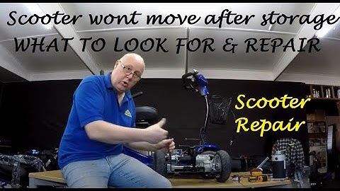 Scooter wont move after storing in shed.