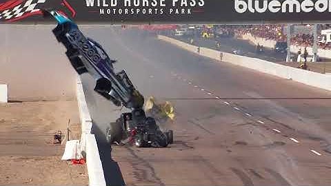 Jonnie Lindberg and John Force collide in Phoenix