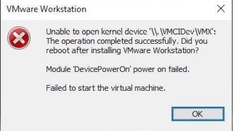 How to solve VMWare Unable to open kernel device Problem