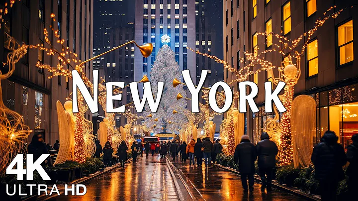 NYC Christmas From Above | Holiday Lights & Skyline (4K Drone) 🎄✨ Festive Streets & Christmas Spirit
