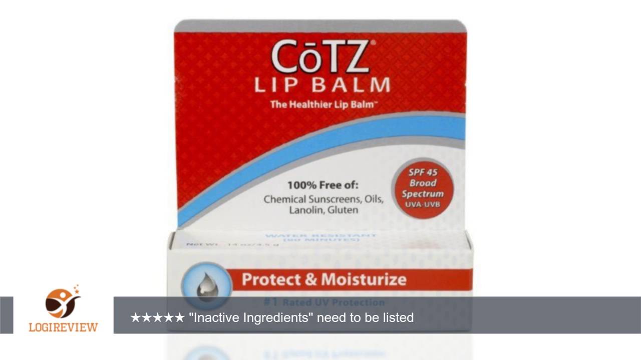Cotz Lip Balm Spf 45, .14 Ounce (3 Pack) by FALLENE LTD | Review/Test