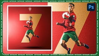 [ Photoshop Manipulation ] CR7 PORTUGAL - Football Poster Design