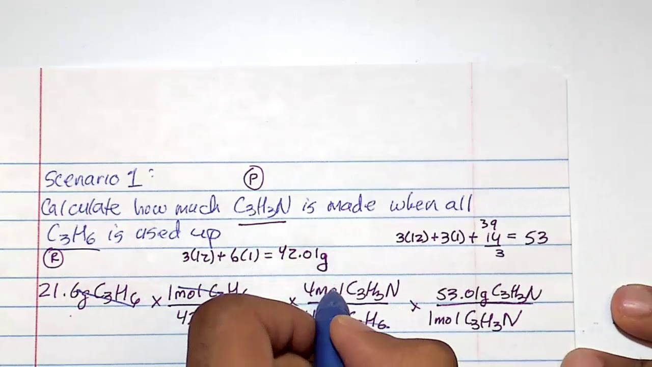Limiting reagent practice problems - YouTube