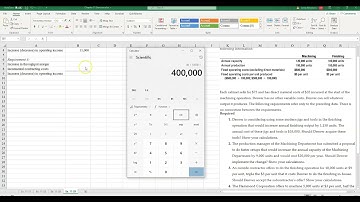 Decision making and Relevant Information Example 4