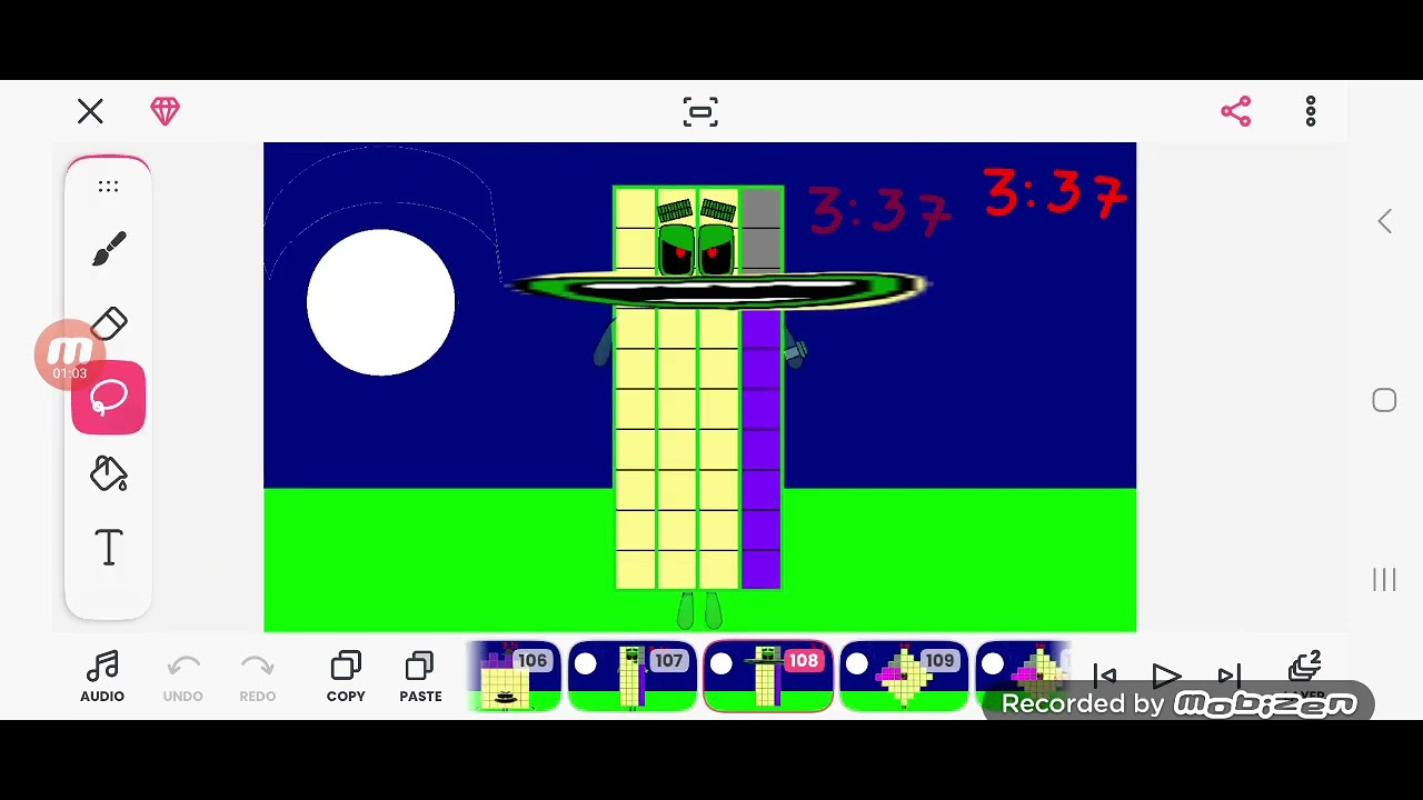 Timeblocks band 31-32 (3:40am is black fonts)