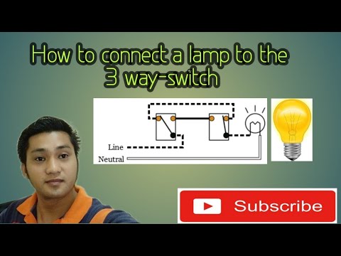 How to connect a lamp to the 3 way-switch - YouTube