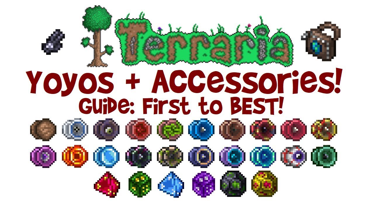 Terraria ALL/BEST Yoyo Guide + Accessories! (Build, Loadout, Yoyo Bag, Class, How Get, 1.3) - YouTube