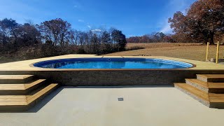 DIY Semi-Above Ground Pool with Custom Deck