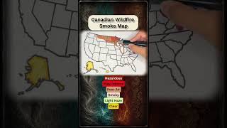 Canadian Wildfire Smoke in US Map #canada #wildfire #smoke #usa #map #air