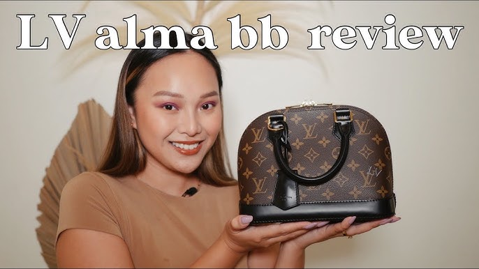 lv alma bb monogram outfit