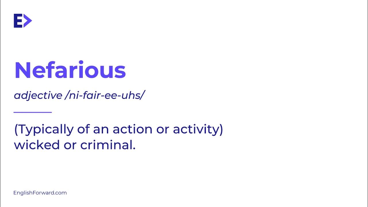 How To Pronounce Nefarious Definition Example YouTube how-to-pronounce-nefarious-definition-example-youtube