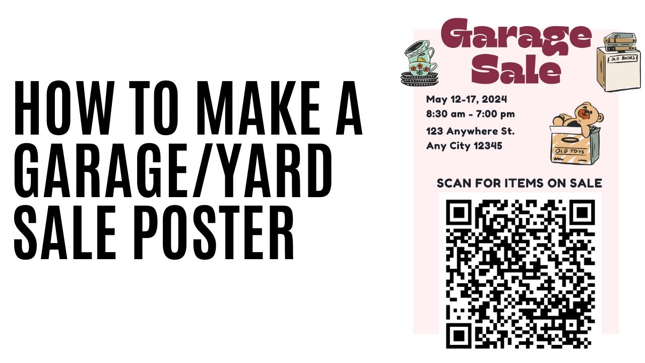 How to make a garage/yard sale poster