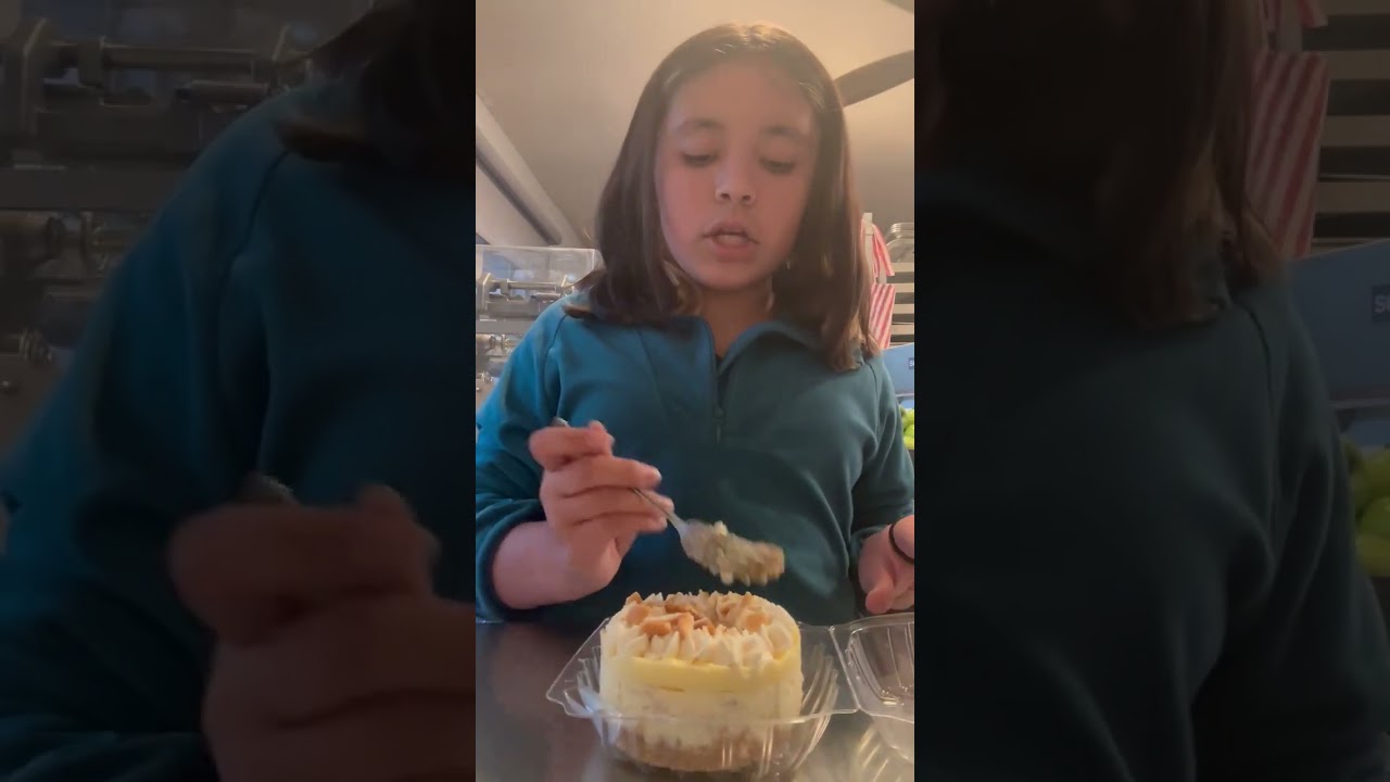 The official taste test of the Banana Pudding Cheesecake courtesy of Ms. Char! 