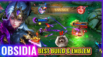 SAVAGE + MANIAC! NEW HERO OBSIDIA BEST BUID AND EMBLEM! - (MUST TRY👍 OBSIDIA MLBB GAMELAY