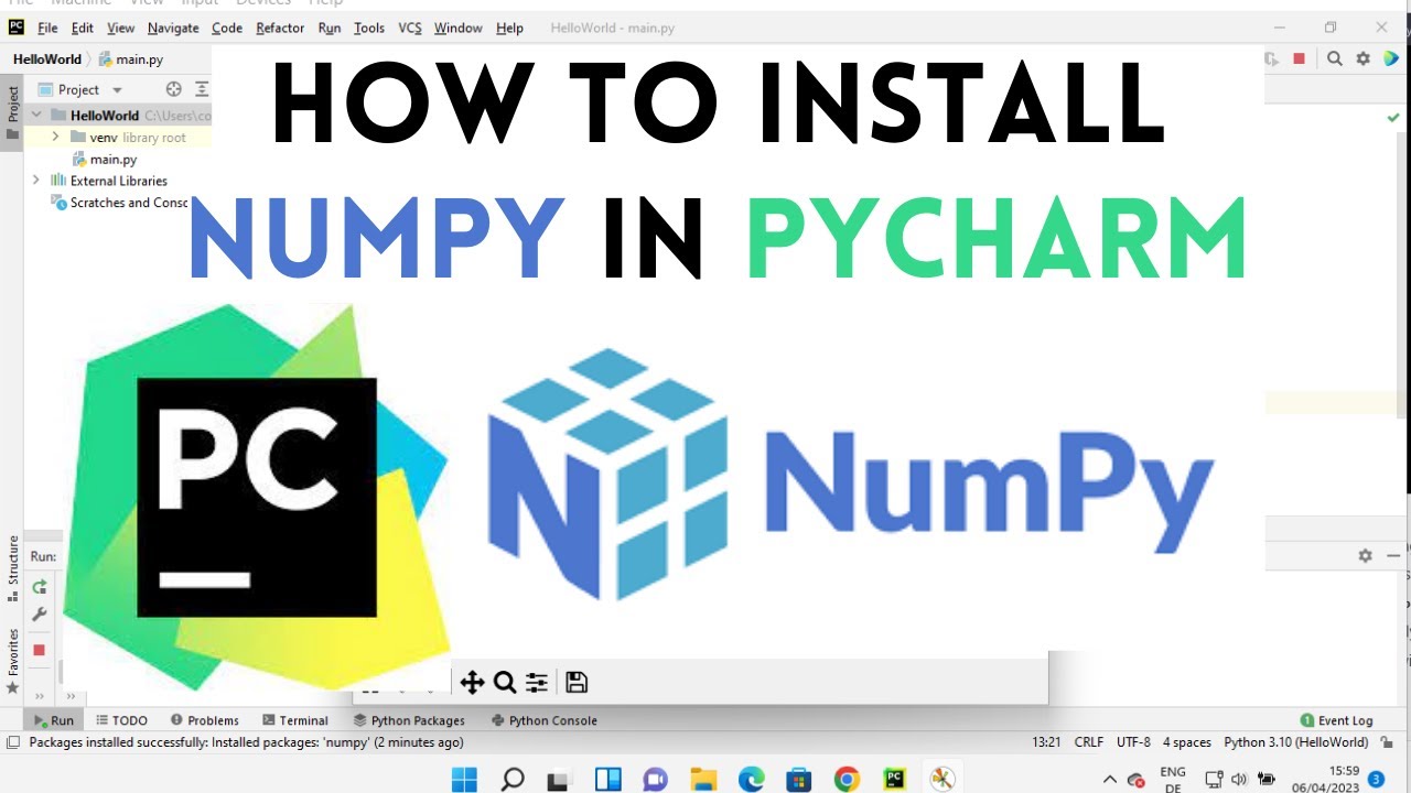 How To Install NumPy In PyCharm IDE on Windows 11