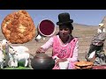 CACHANGAS CON API (MAIZ MORADA) RICO DESAYUNO A LEÑA | CHOLITA JULIA