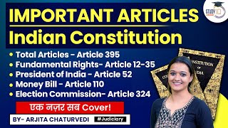 Important Articles of Indian Constitution | All Important Articles | Judiciary Exams | StudyIQ