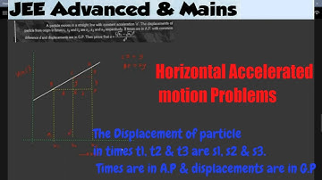40) JEE Adv|  A particle moves in a straight line with constant acceleration 