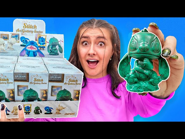 Unboxing an ENTIRE CASE of MYSTERY Stitch art gallery series
