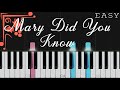 Mary Did You Know | EASY Piano Tutorial