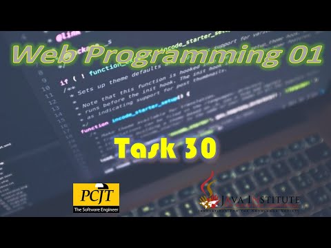Web Programming 1 | Task 30 | Java Institute | Rashintha Jerom