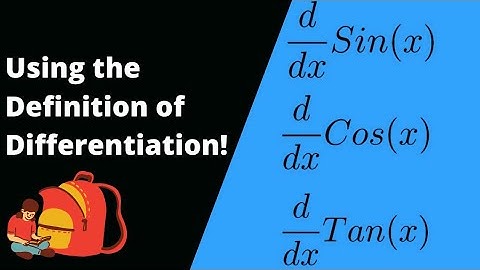 Differentiating Sin(x), Cos(x) & Tan(x) using the definition of Differentiation ।Proof The Social Pi
