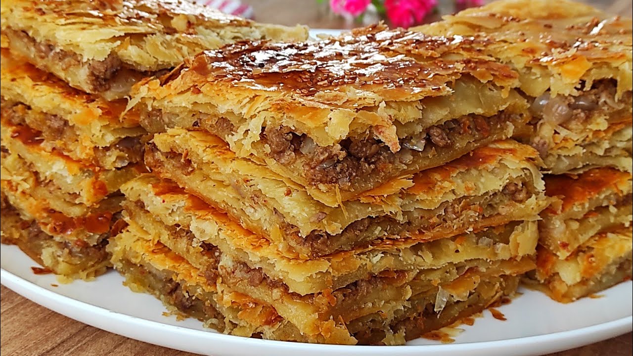 🏆KAÇ TEPSİ YAPSANIZ FIRINDAN ÇIKTIĞI GİBİ BİTER 😋KIYMALI ÇITIR BÖREK TARİFİ‼️KOLAY VE LEZZETLİ #asmr