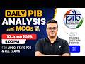 PIB Analysis with MCQ | 10 June 2026 Daily Current Affairs Analysis for All Exams | Atul Jain