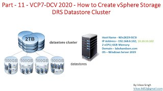 Part - 11 - VCP7-DCV 2020 - How to Create vSphere Storage DRS Datastore Cluster