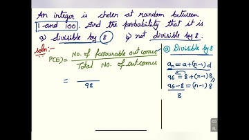 An integer is chosen at random between 1 & 100. Find the probability that it is divisible by 8 & not