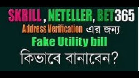 How To Make a Utility bill ? Best Trick 2019