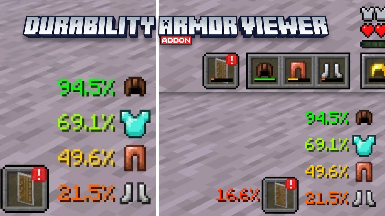 Textura Durability Armor Viewer (Ver durabilidade da armadura) para ...