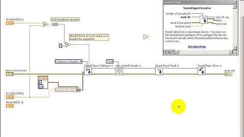SAM channel subVI: sam_GrabAudio.vi coding tips