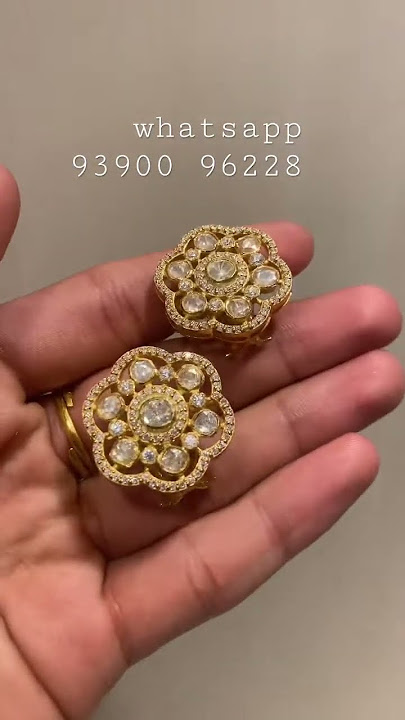 92.5 silver gold coated Moissanite studs. #trendingshorts